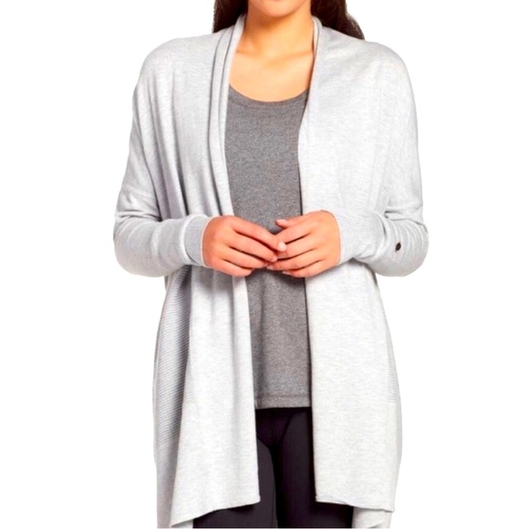 CALIA by Carrie Underwood Journey Grey Ribbed Knit Cardigan Sweater EUC - Picture 2 of 11